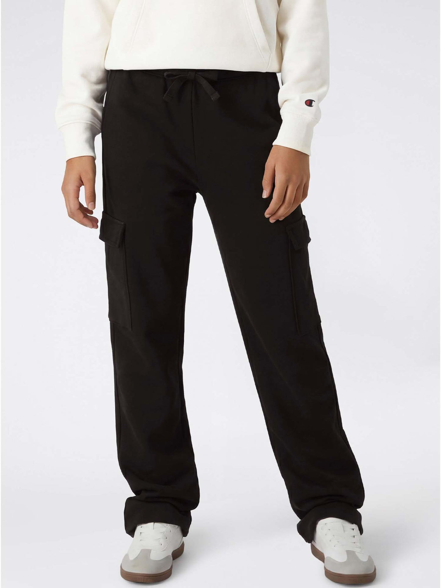 Pantaloni Straight Hem unisex bambino neri Champion