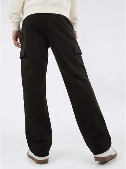 Pantaloni Straight Hem unisex bambino neri Champion