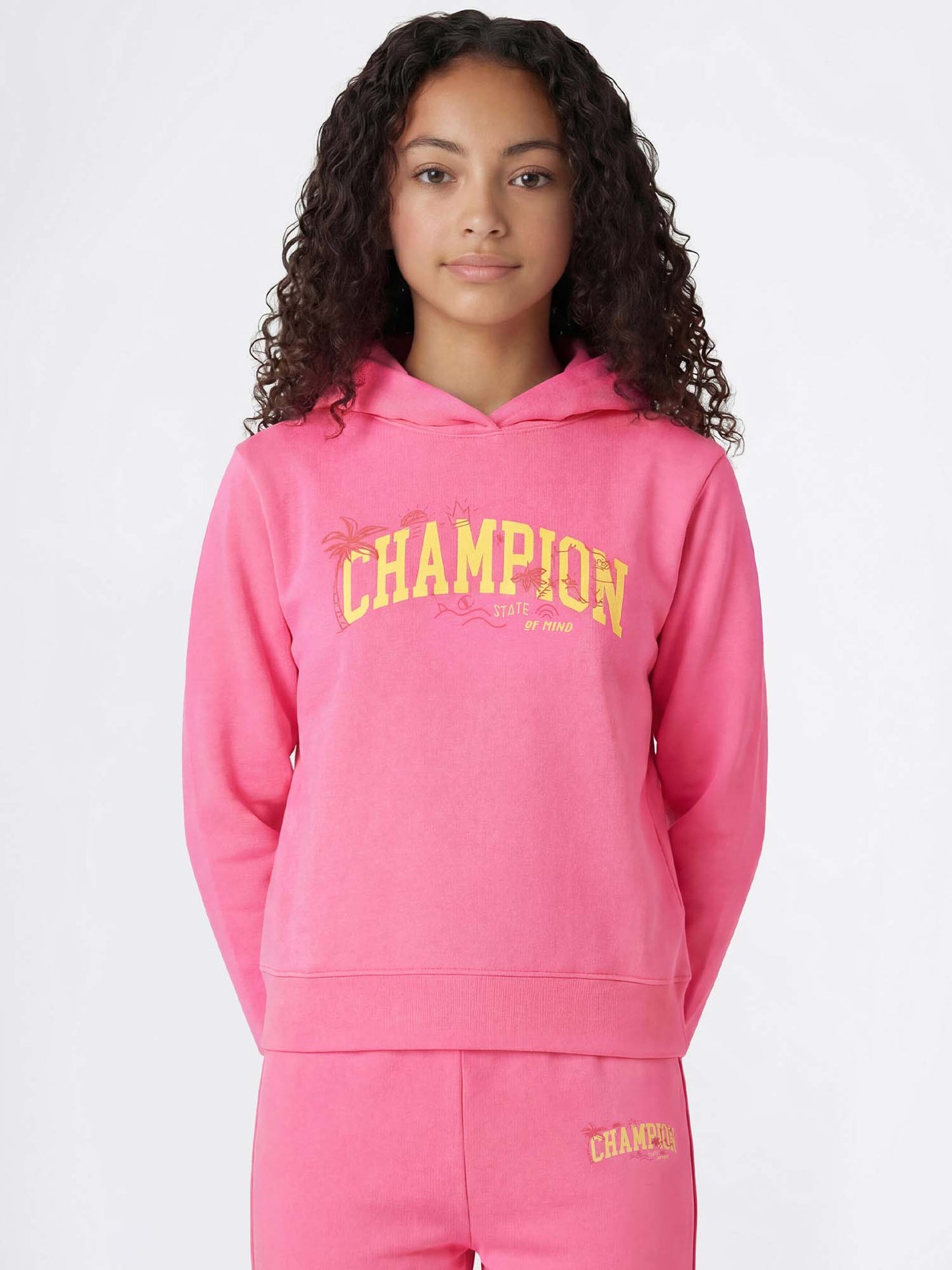 Felpa con cappuccio Champion da unisex bambino rosa