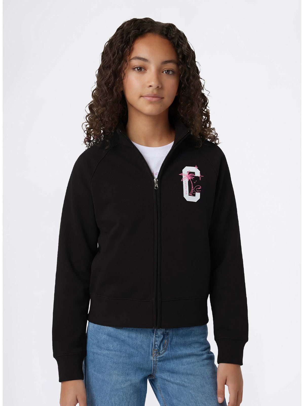Champion g felpa zip da bambino/a nero
