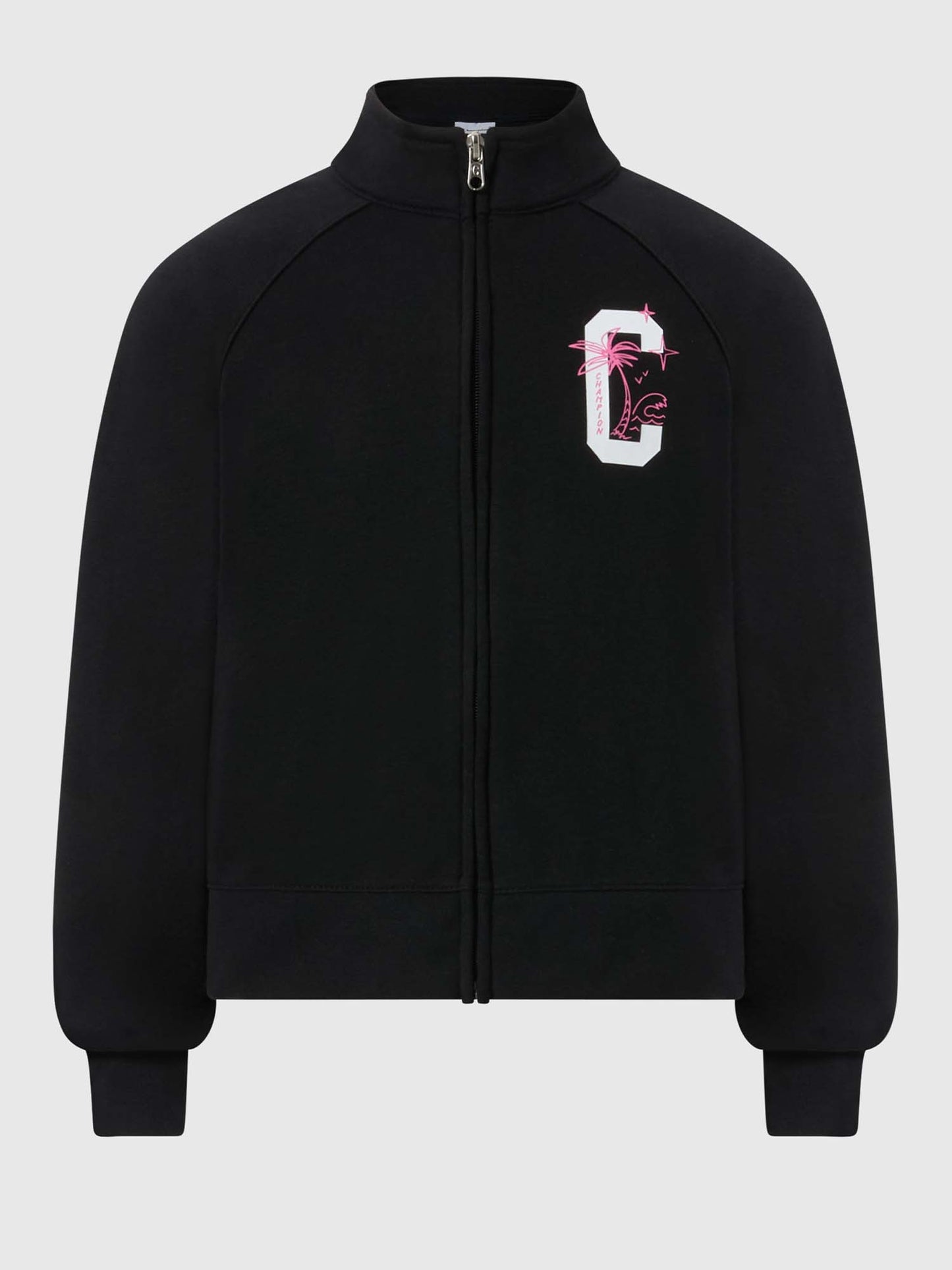 Felpa con zip Champion nera unisex bambino