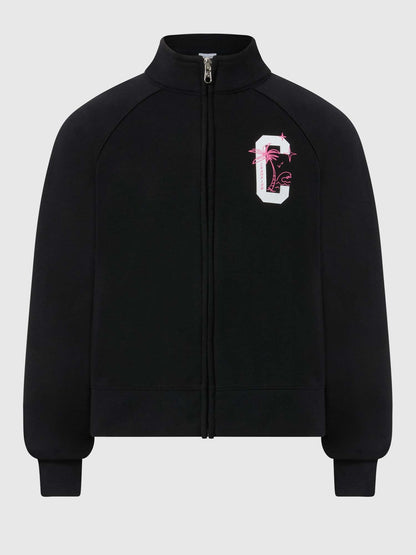 Felpa con zip Champion nera unisex bambino