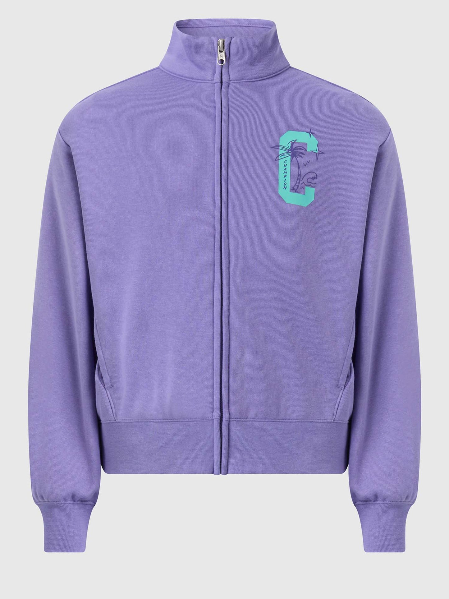 Felpa con zip Champion lilla unisex bambino