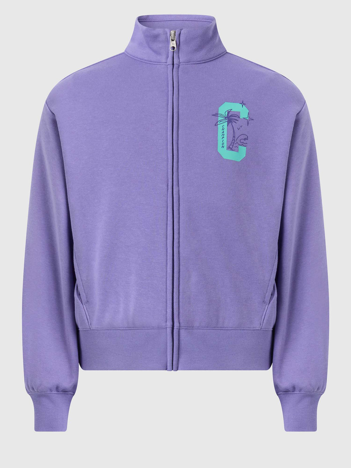 Champion g felpa zip da bambino/a lilla