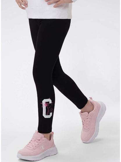 Pantaloni leggings unisex bambino neri Champion