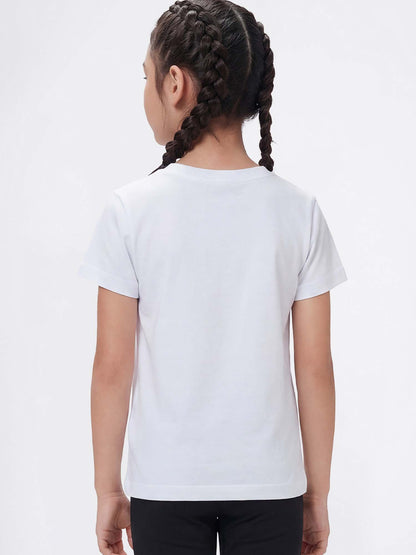 Champion T-shirt bianca a maniche corte per bambino unisex