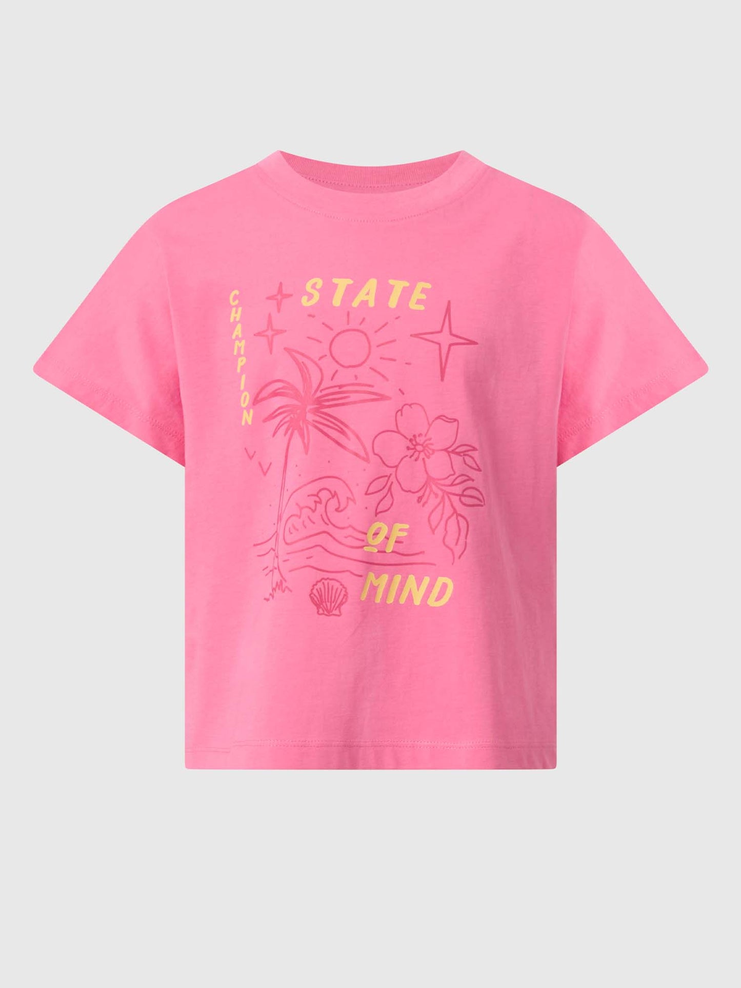T-shirt maniche corte Champion rosa per bambino unisex