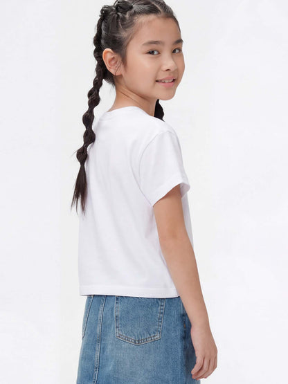 T-shirt bianca Champion per bambino unisex a maniche corte