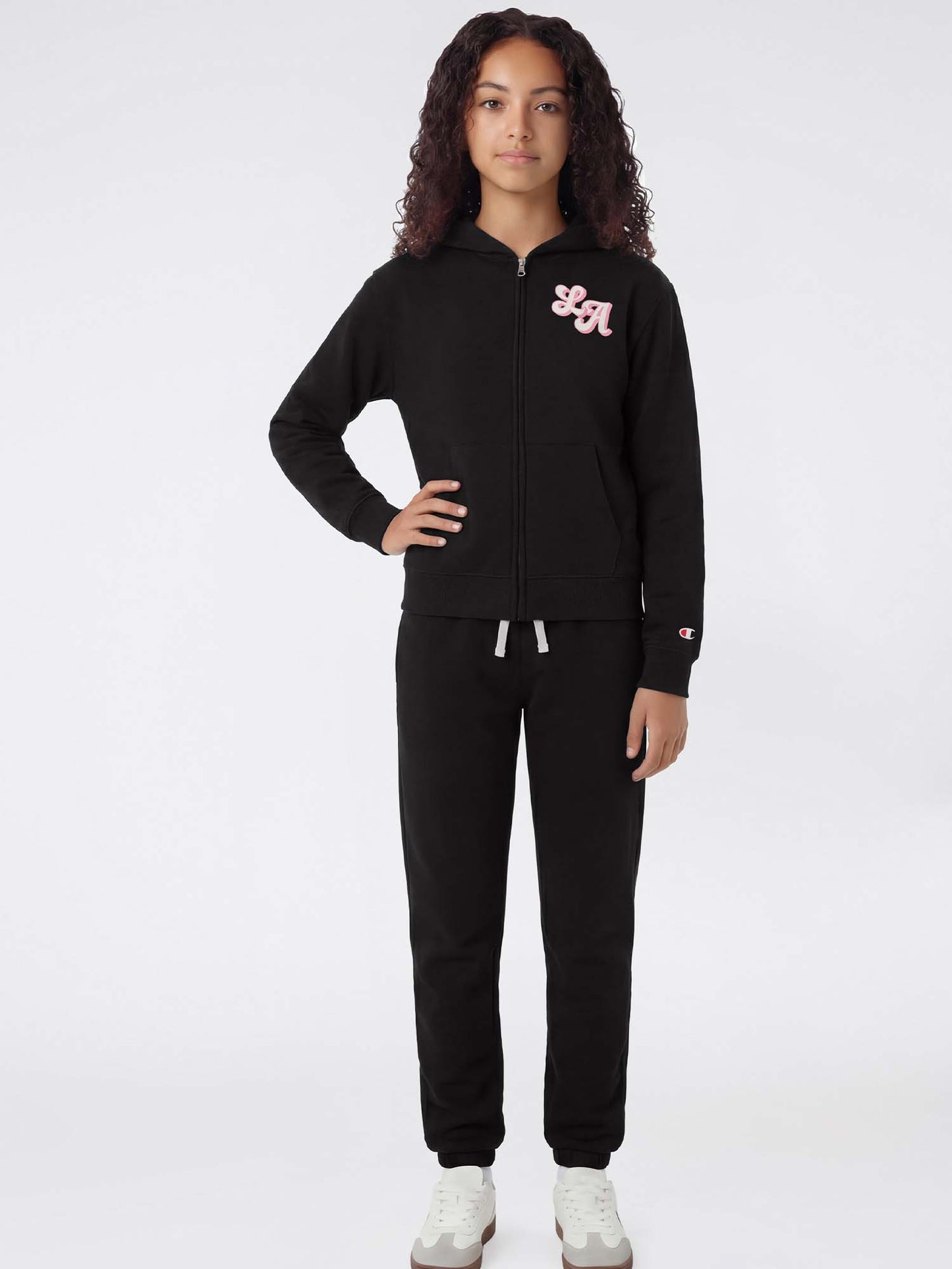 Tuta nera Champion da bambina unisex per la primavera