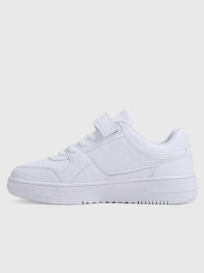 Rebound Low, sneakers bianche con strappo per bambino unisex