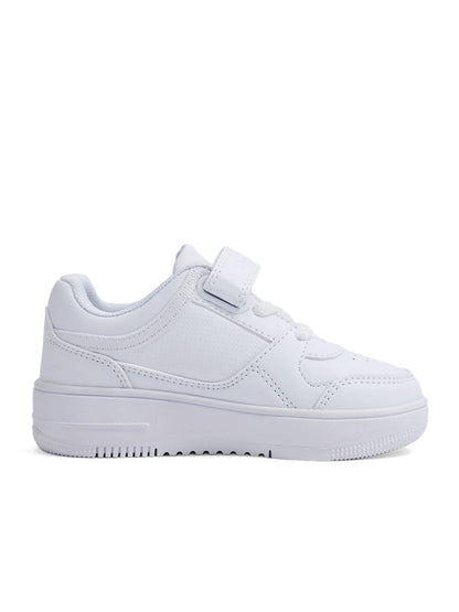 Sneakers RD18 Low per bambino in bianco con chiusura in velcro
