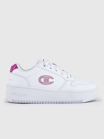 SNEAKERS RD18 PLATFORM CHAMPION RAGAZZA  BIANCO ROSA