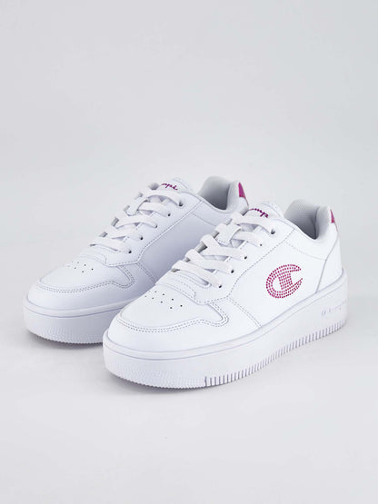 SNEAKERS RD18 PLATFORM CHAMPION RAGAZZA  BIANCO ROSA