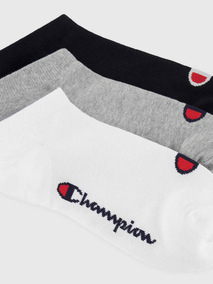 CHAMPION CALZE 3 PZ MODELLO ALLA CAVIGLIA - ASSORTITO
