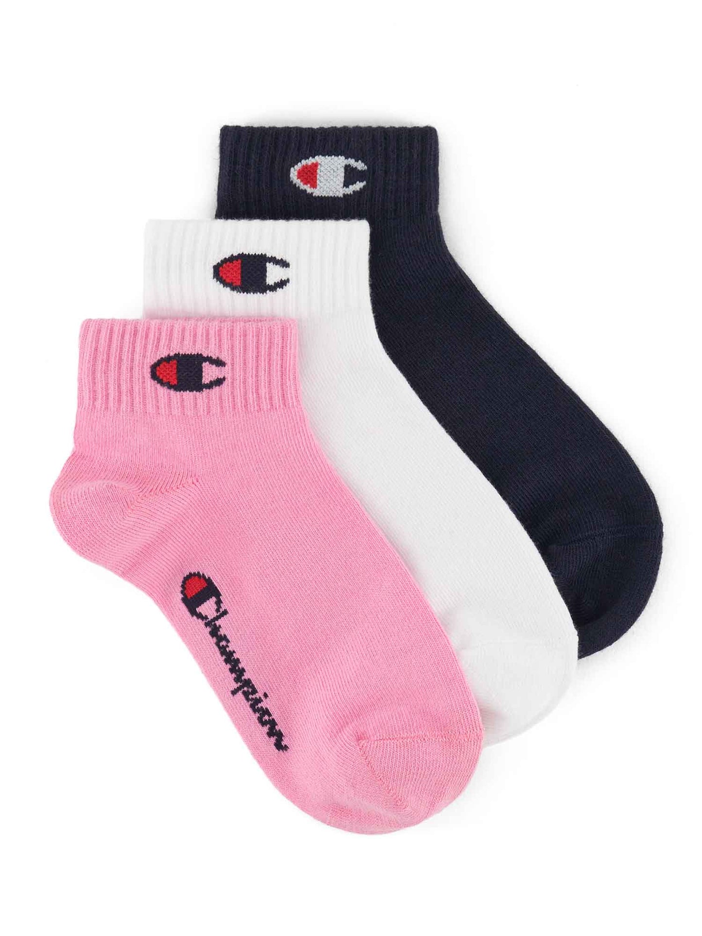 CHAMPION CALZE 3 PZ MODELLO SOPRA ALLA CAVIGLIA ASSORTITO