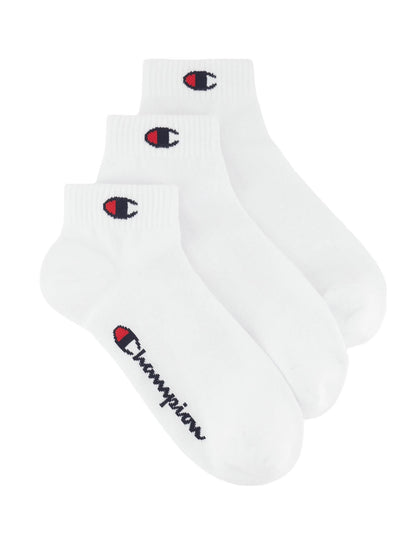CHAMPION CALZE 3 PZ MODELLO SOPRA LA CAVIGLIA BIANCO