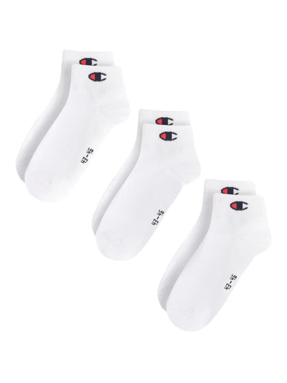 CHAMPION CALZE 3 PZ MODELLO SOPRA LA CAVIGLIA BIANCO