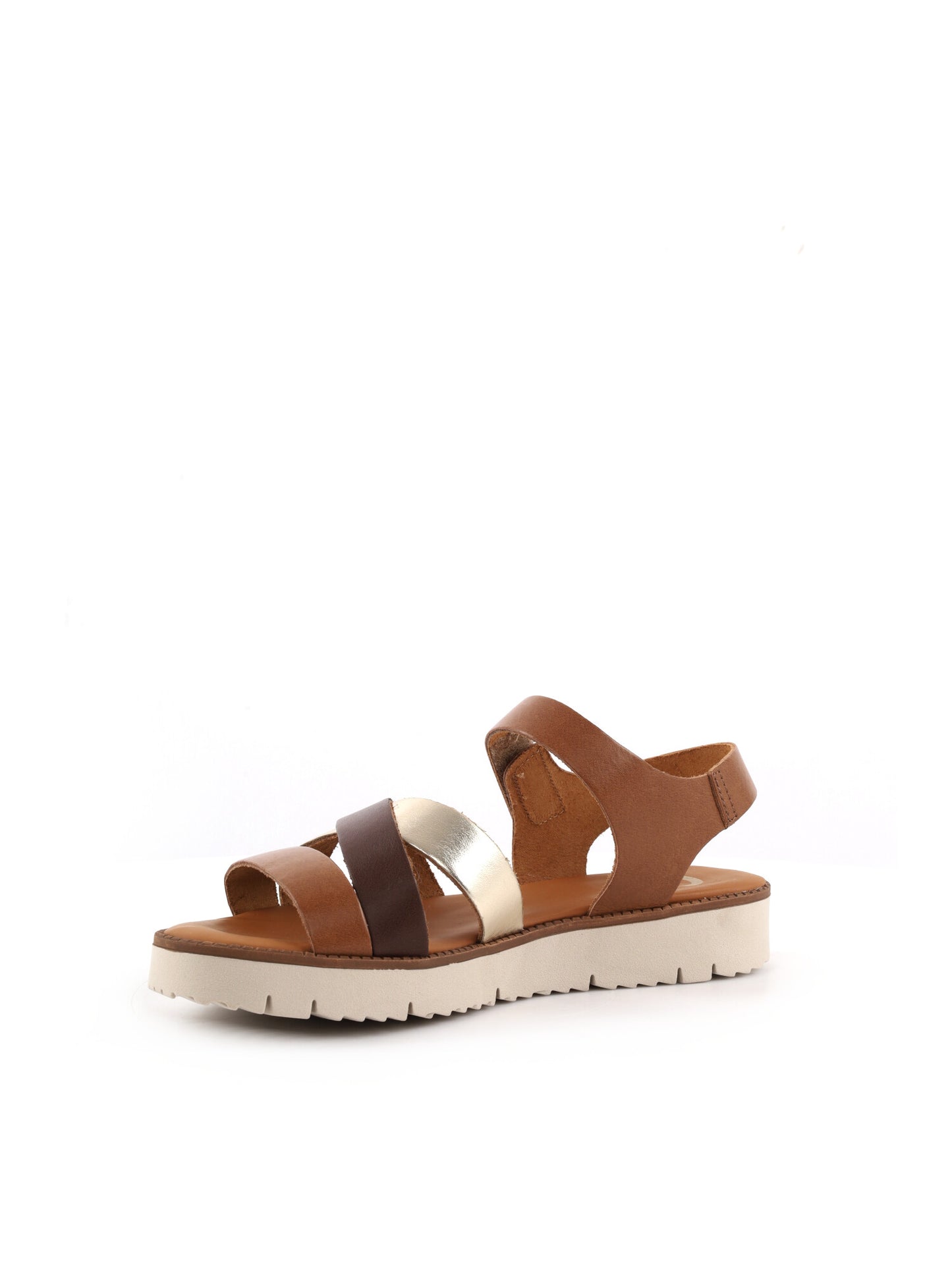 Shoelab sandalo donna in cuoio marrone elegante e versatile
