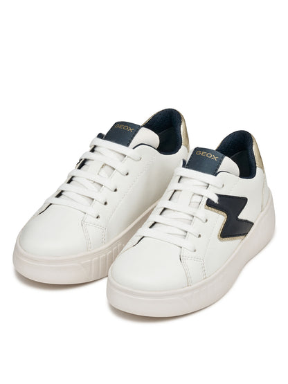 SNEAKERS MIKIROSHI GEOXDA BAMBINA BIANCO-ORO