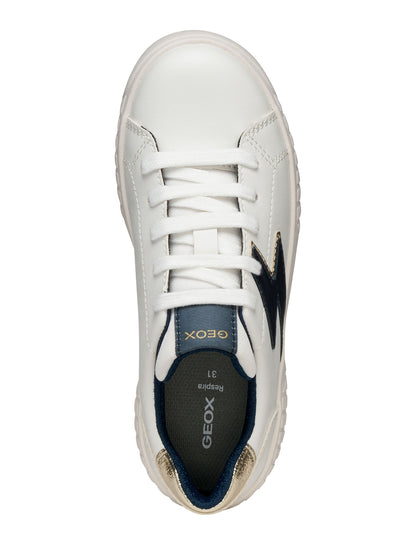 SNEAKERS MIKIROSHI GEOXDA BAMBINA BIANCO-ORO