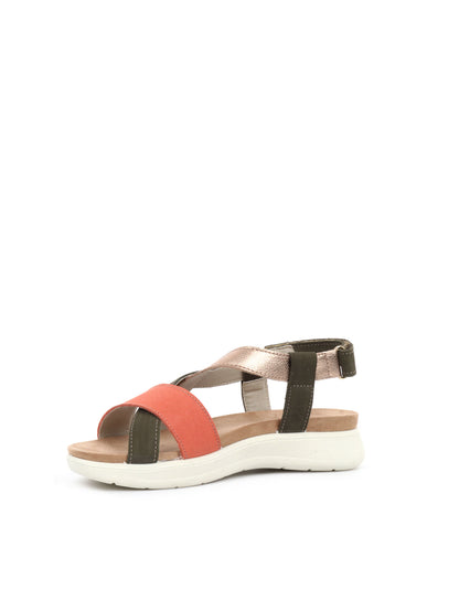 SANDALO CON FASCE INCROCIATE IMAC DONNA VERDE MILITARE