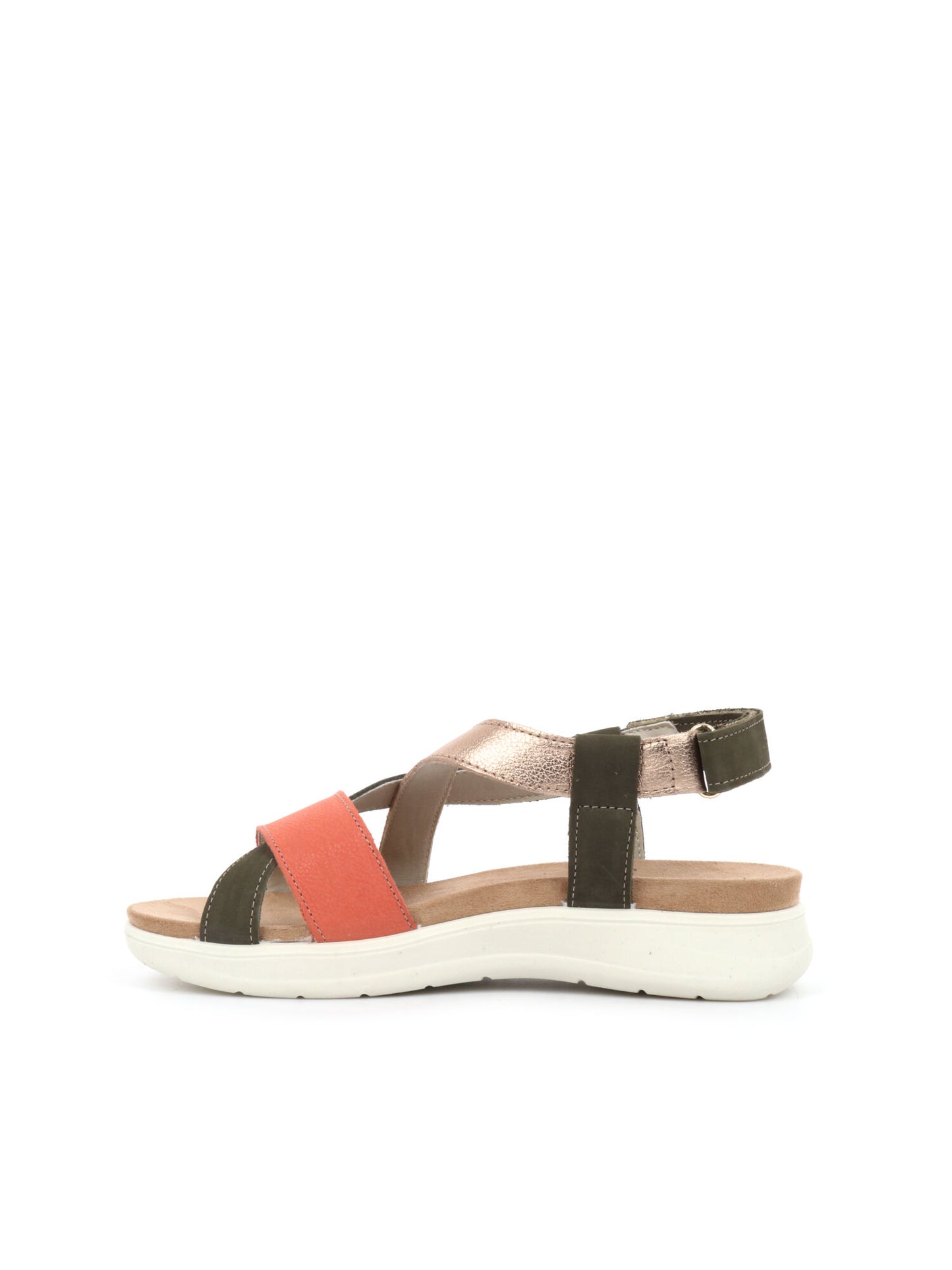 SANDALO CON FASCE INCROCIATE IMAC DONNA VERDE MILITARE