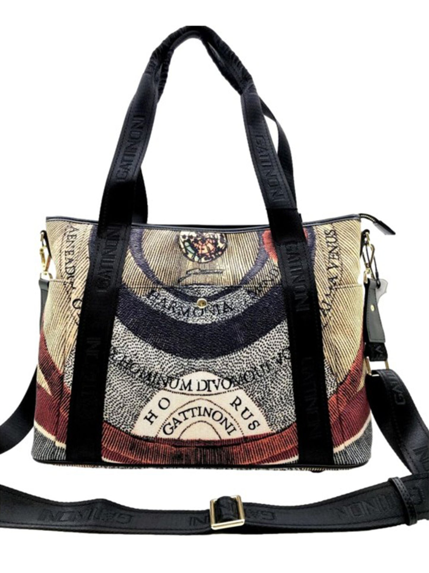 BORSA SHOPPER TRACOLLA MAYA GATTINONI DA DONNA NERO
