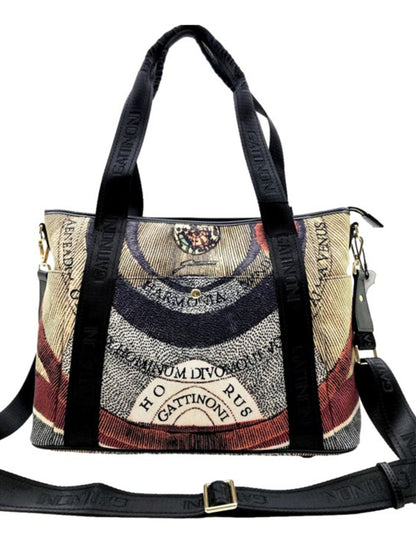 BORSA SHOPPER TRACOLLA MAYA GATTINONI DA DONNA NERO