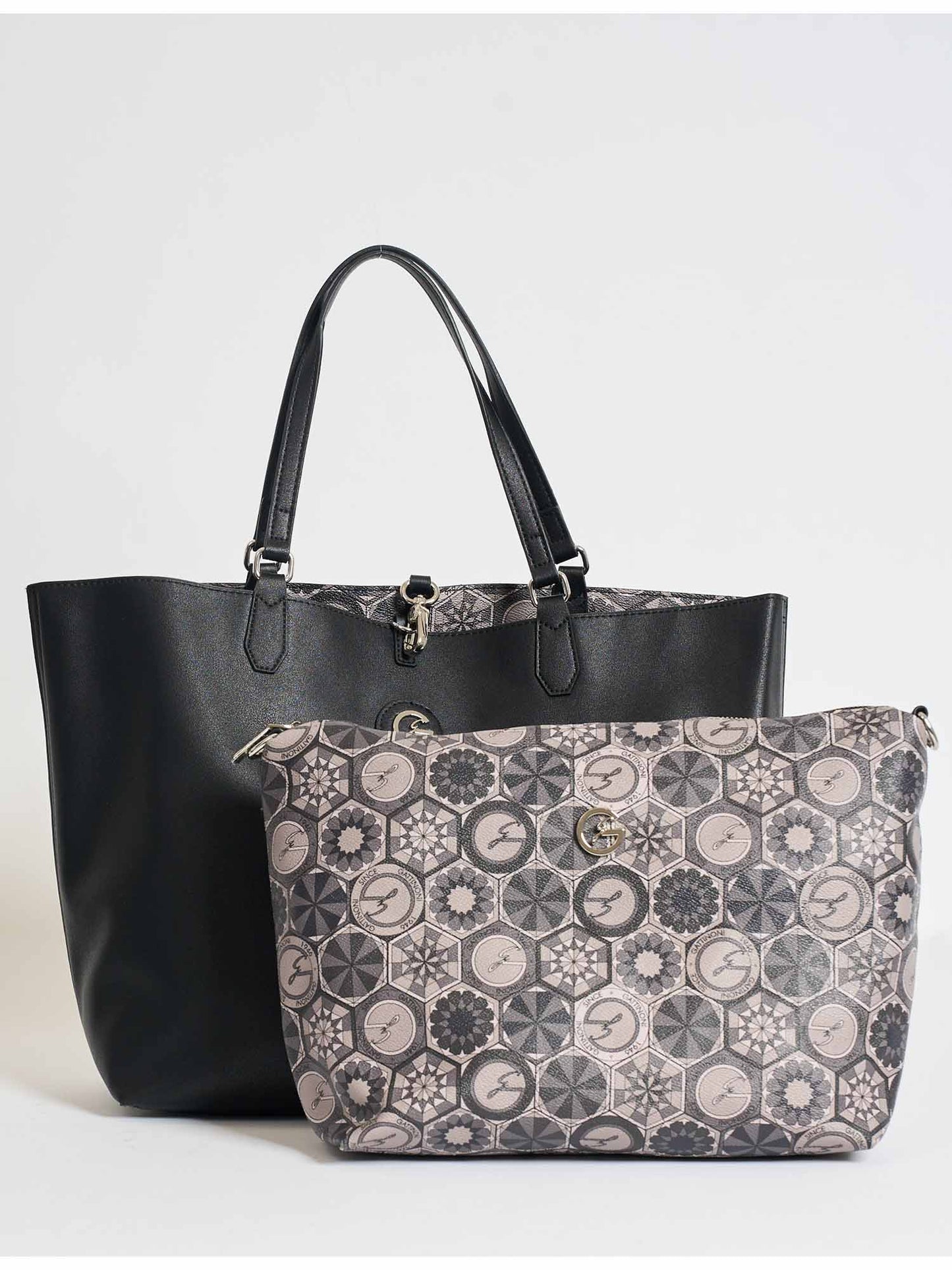 BORSA SHOPPING TEODOSIA REVERSIBILE GATTINONI DA DONNA NERO