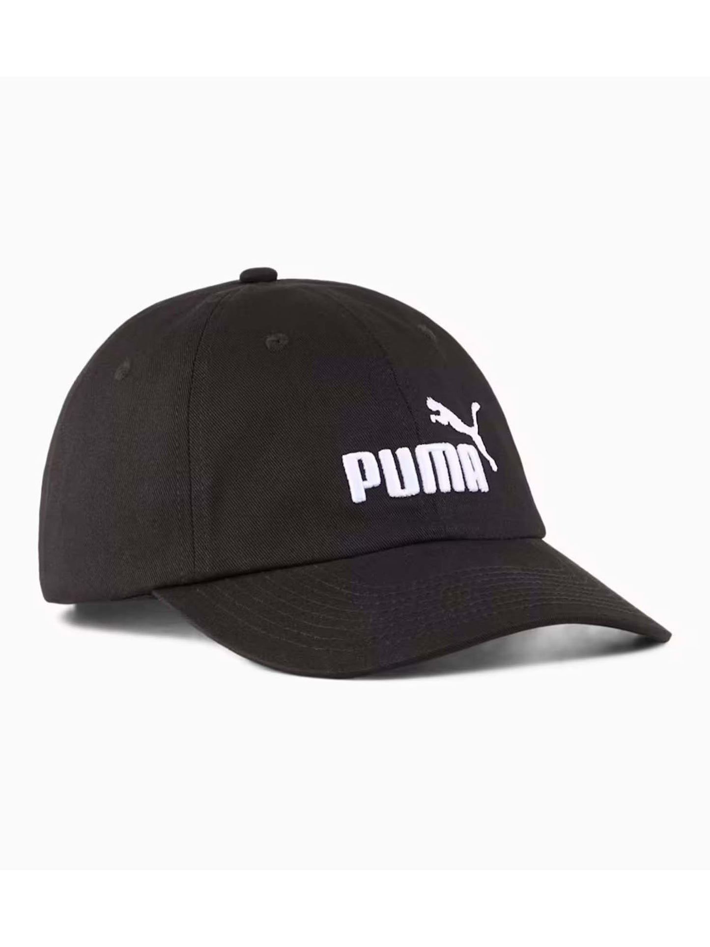 Cappello unisex Puma nero con logo No.1 e visiera precurvata