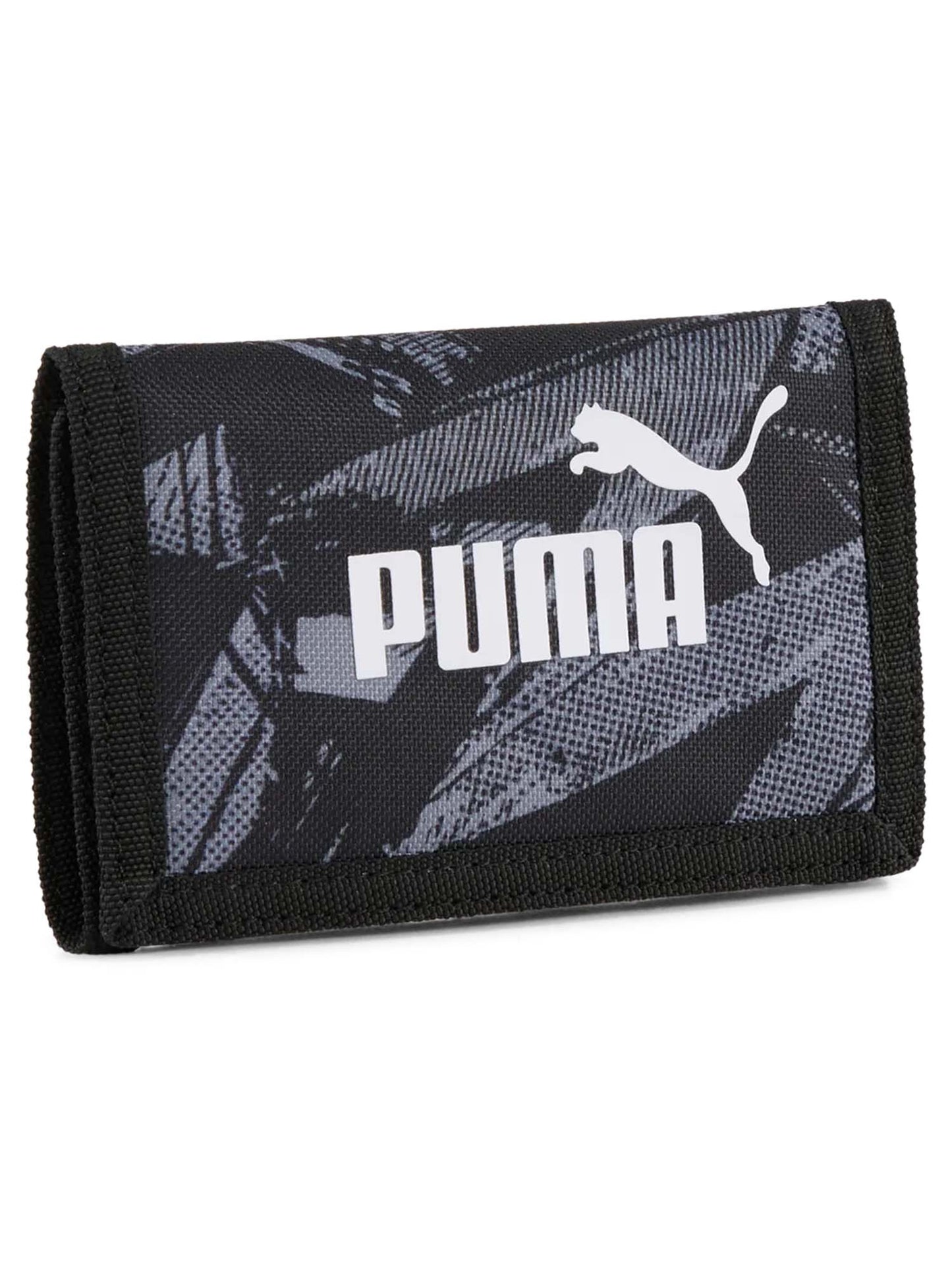 Portafoglio nero unisex Puma, pratico e compatto per uso sportivo