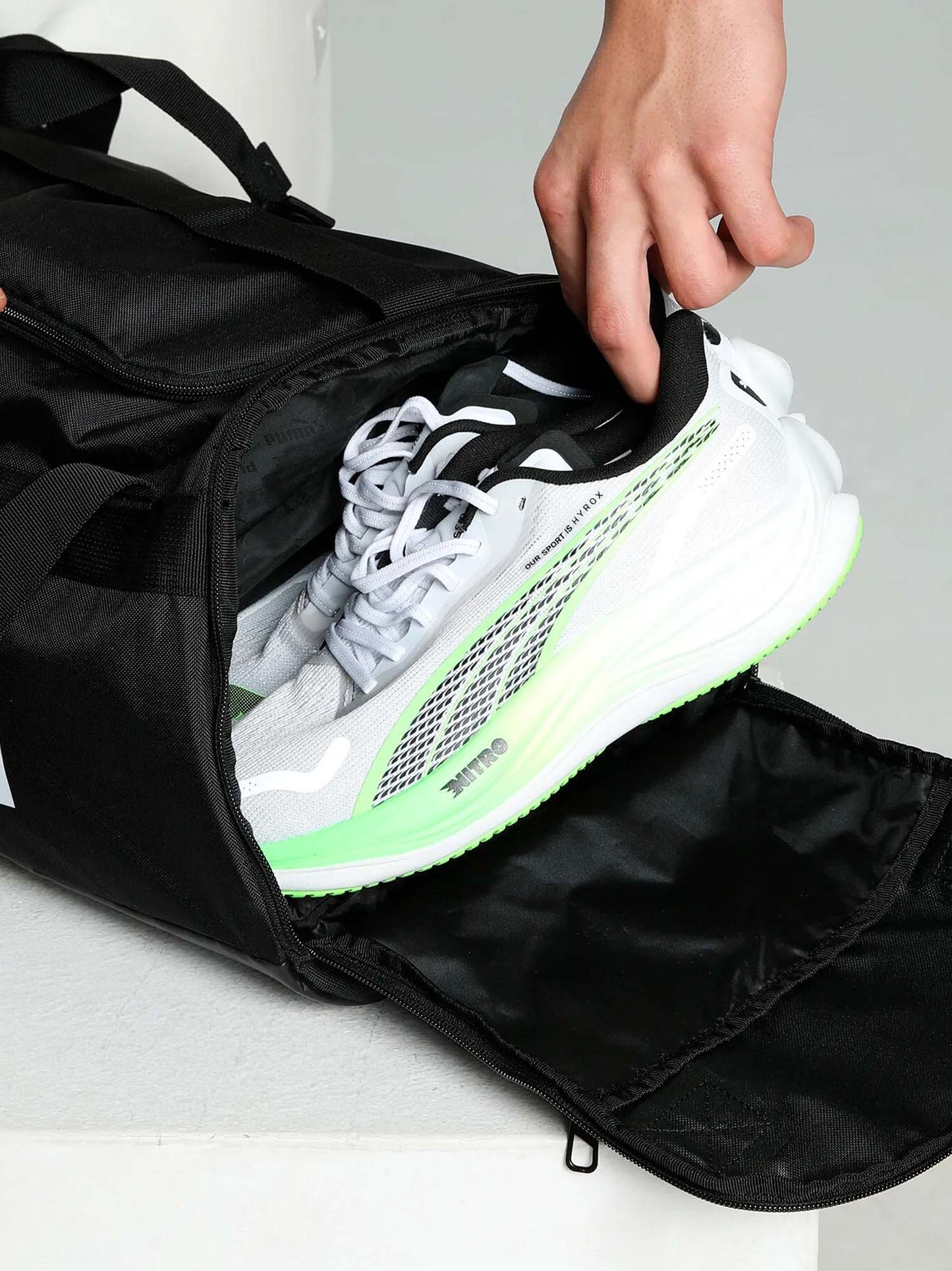 Borsone compatto Puma nero per training unisex adulto