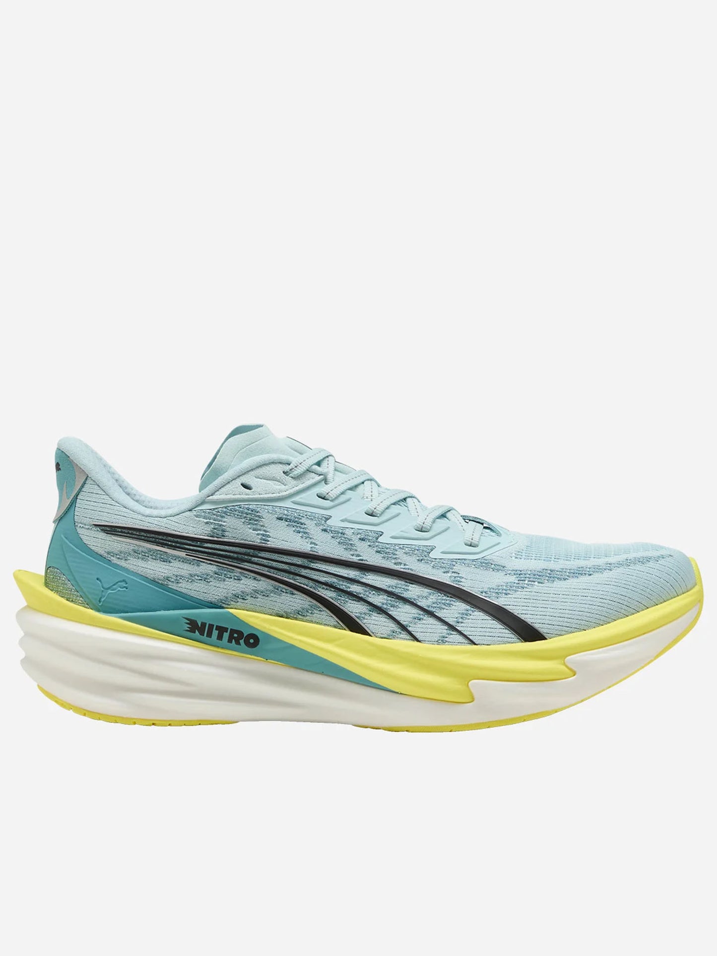 Puma Deviate Nitro 4, scarpe da running uomo azzurre leggere e reattive