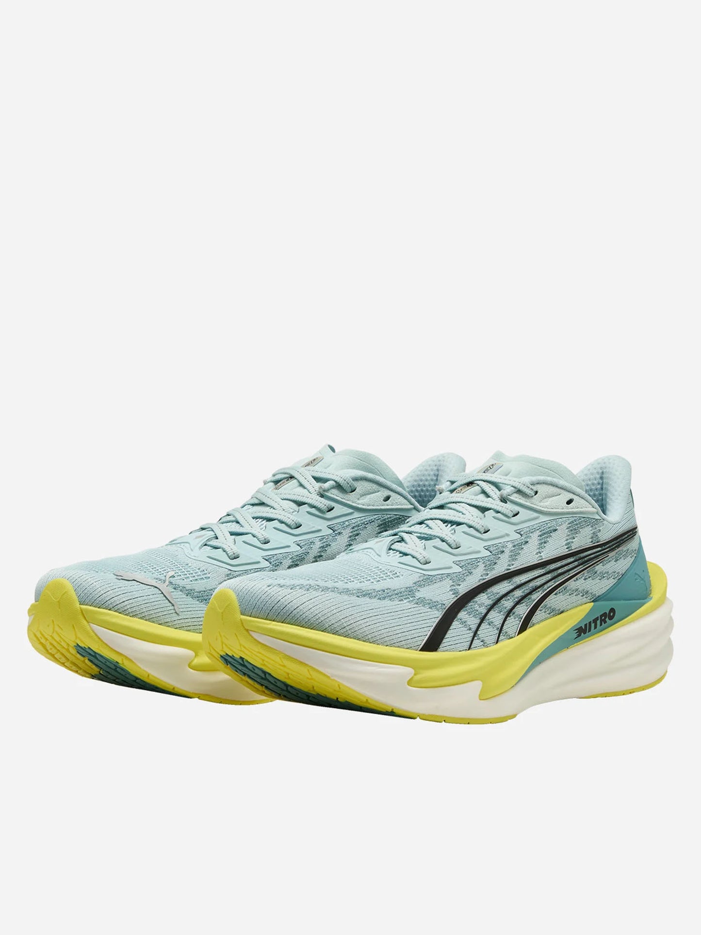 Puma Deviate Nitro 4, scarpe da running uomo azzurre leggere e reattive