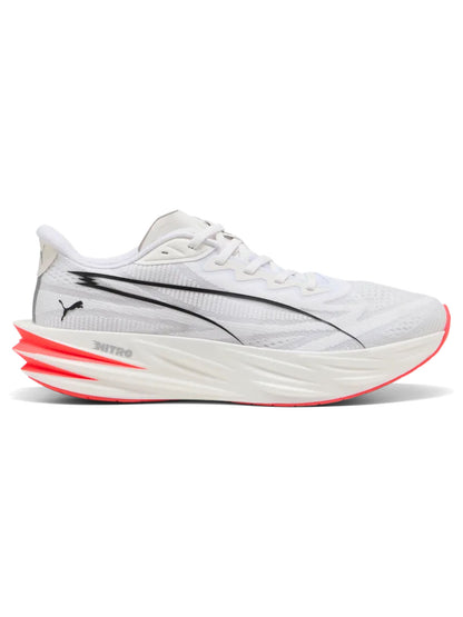 Puma Deviate Pure Nitro, scarpe running da uomo bianche