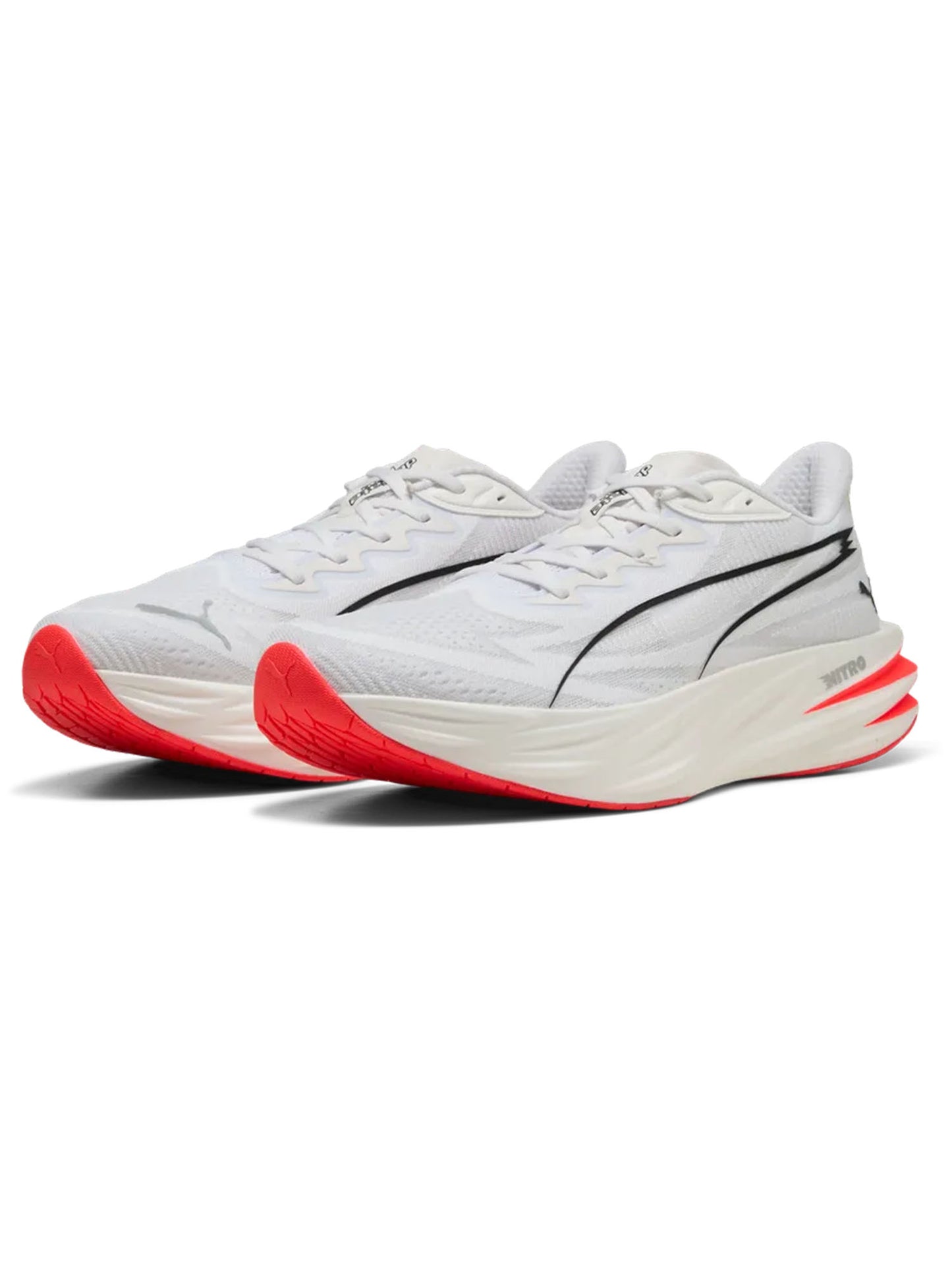 Puma Deviate Pure Nitro, scarpe running da uomo bianche