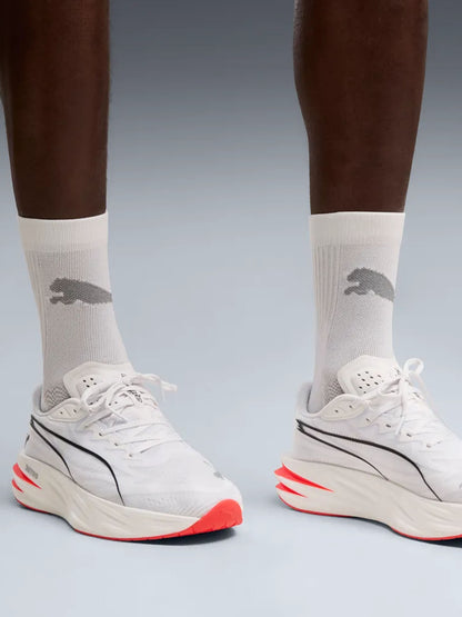 Puma Deviate Pure Nitro, scarpe running da uomo bianche