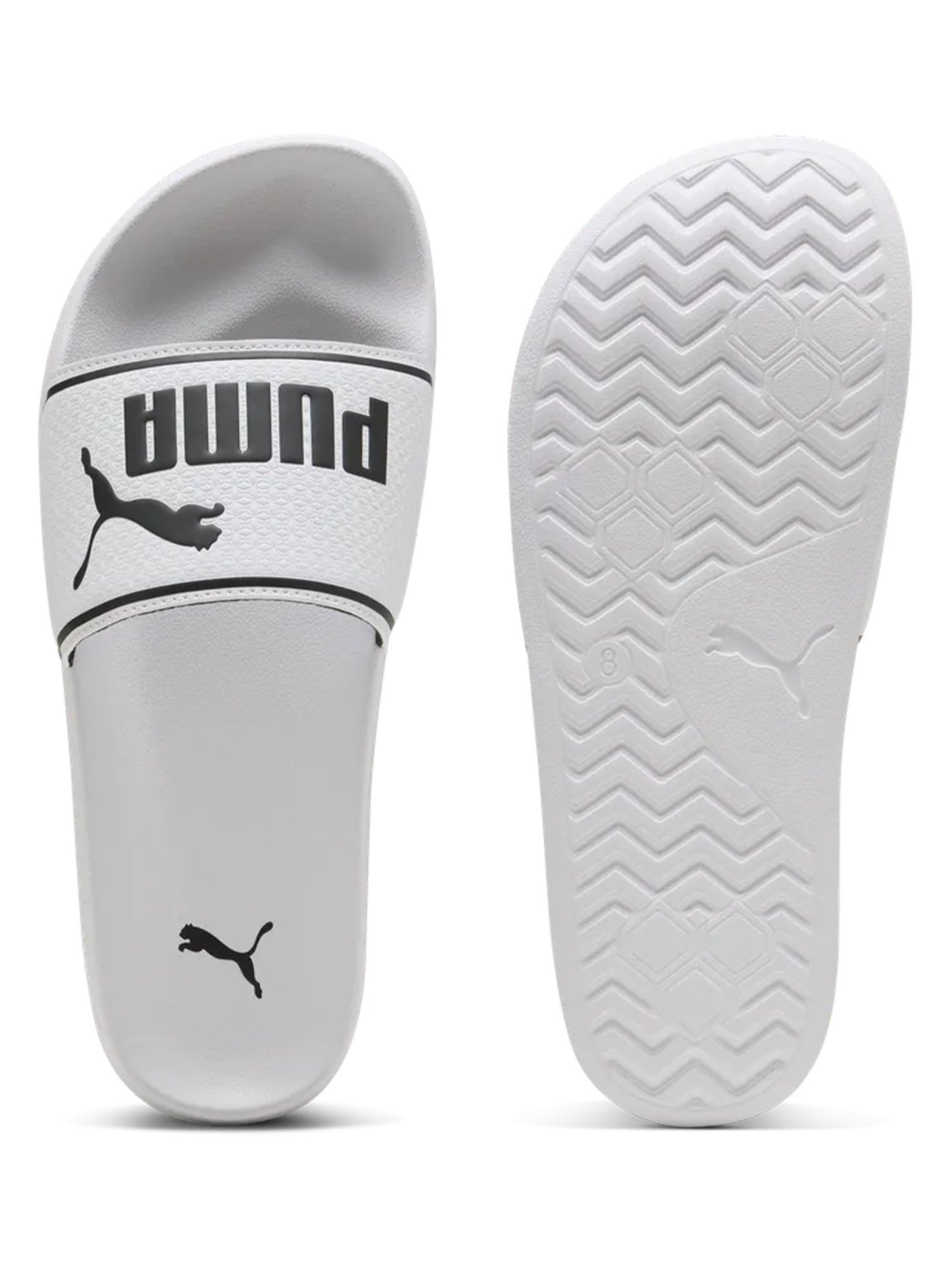 Ciabatte Puma Leadcat 2.0 da uomo in bianco con fascia imbottita