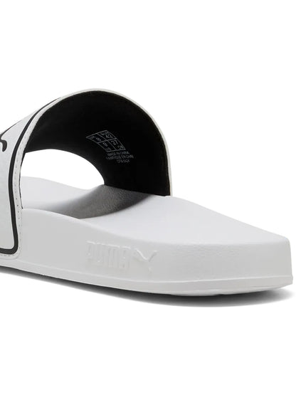 Ciabatte Puma Leadcat 2.0 da uomo in bianco con fascia imbottita
