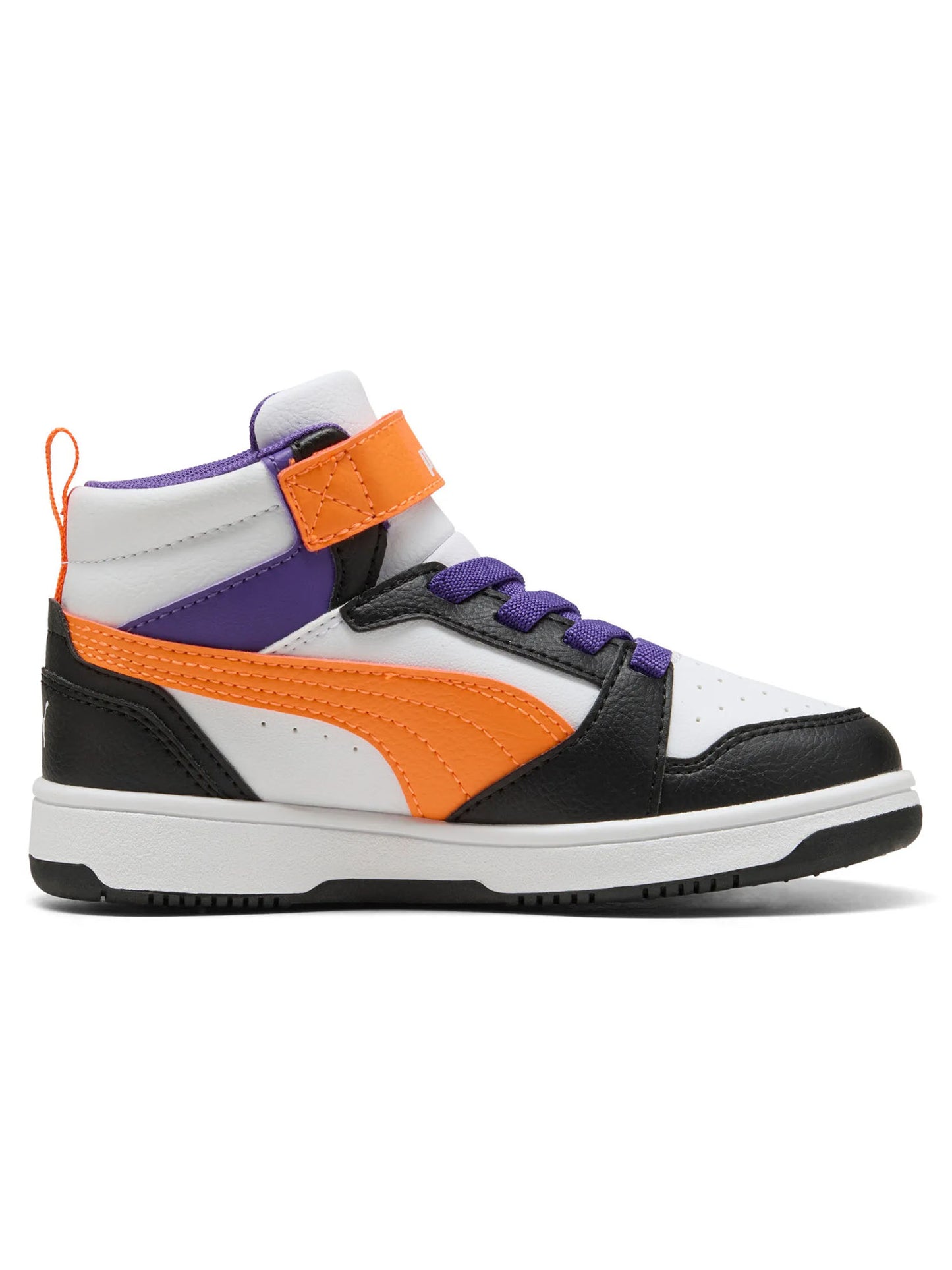 SNEAKERS REBOUND V6 MID PUMA DA BAMBINI BIANCO-ARANCIO