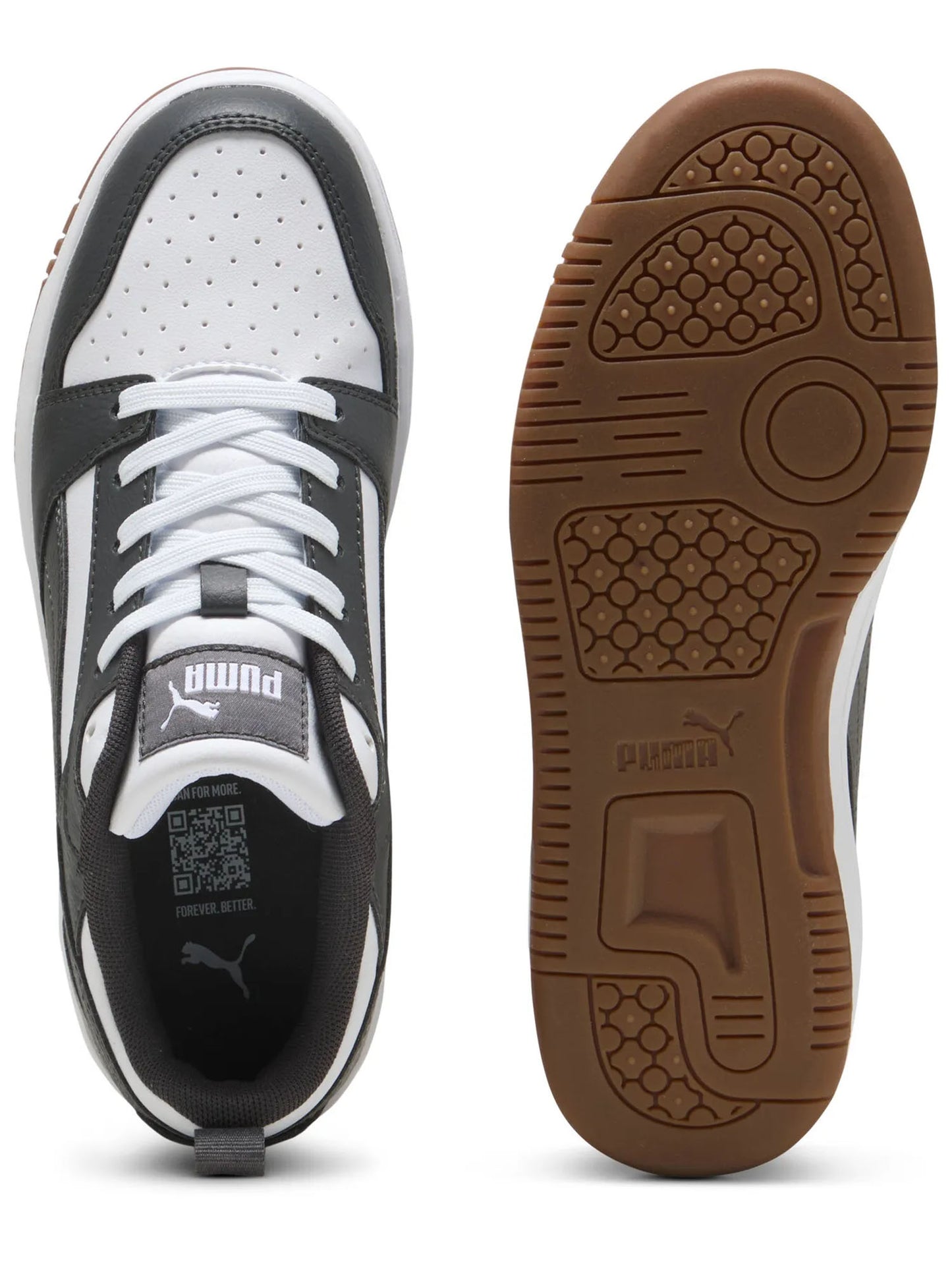 SNEAKERS BASSE REBOUND V6 PUMA DA RAGAZZI BIANCO GRIGIO