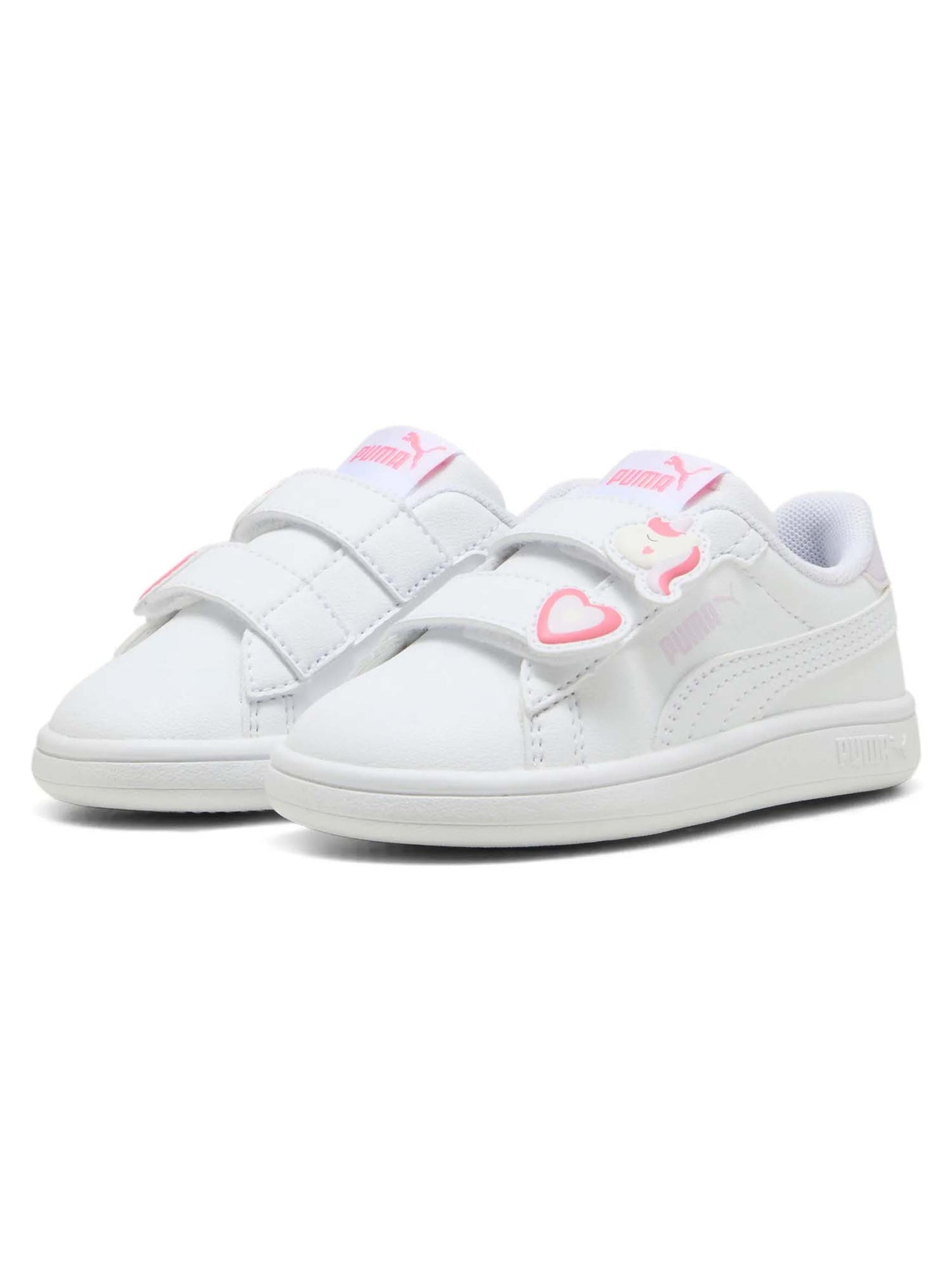 SNEAKERS SMASH 3.0 BADGE PUMA BAMBINA BIANCO ROSA