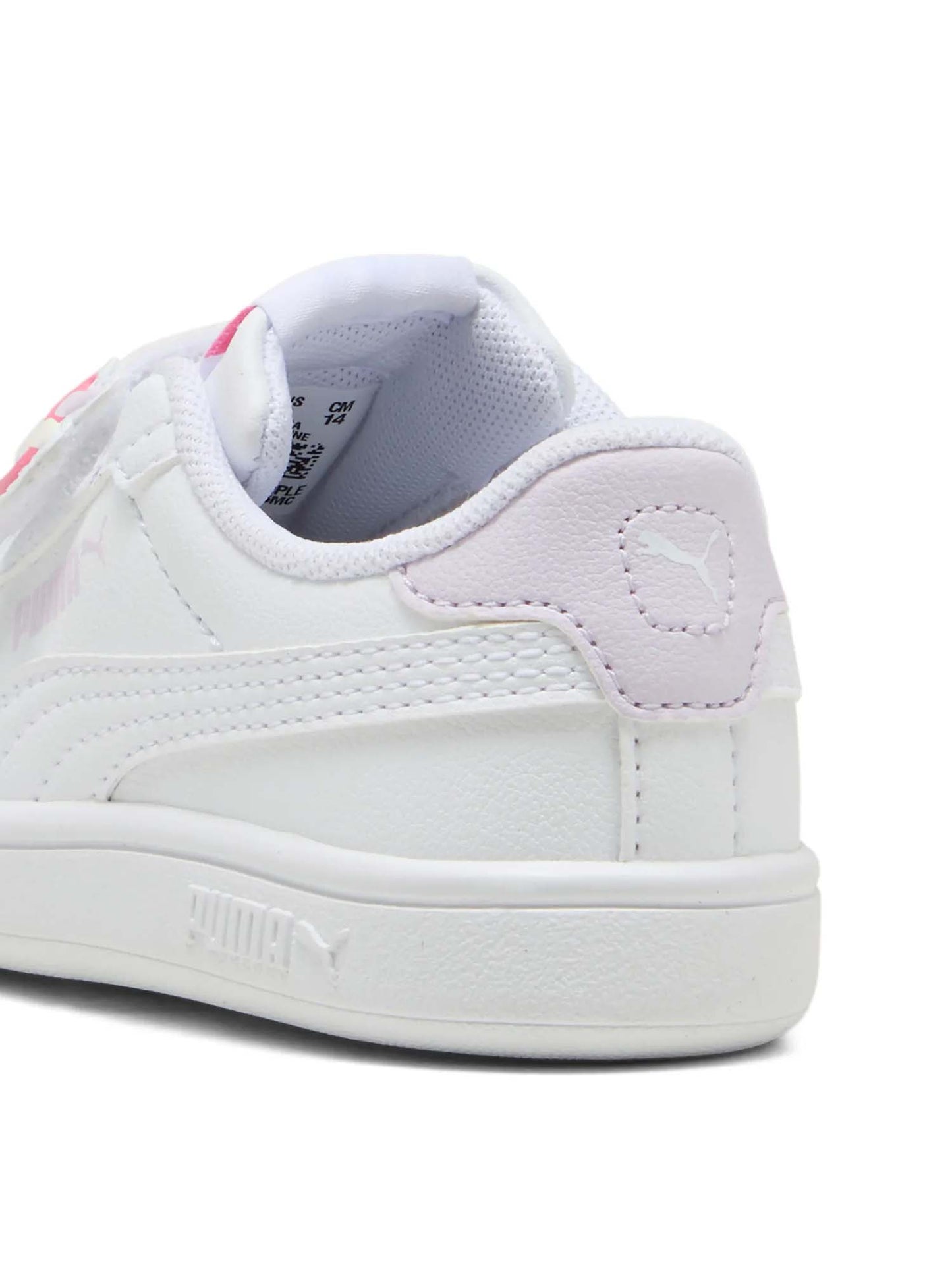 SNEAKERS SMASH 3.0 BADGE PUMA BAMBINA BIANCO ROSA