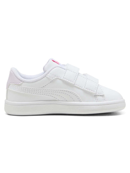 SNEAKERS SMASH 3.0 BADGE PUMA BAMBINA BIANCO ROSA