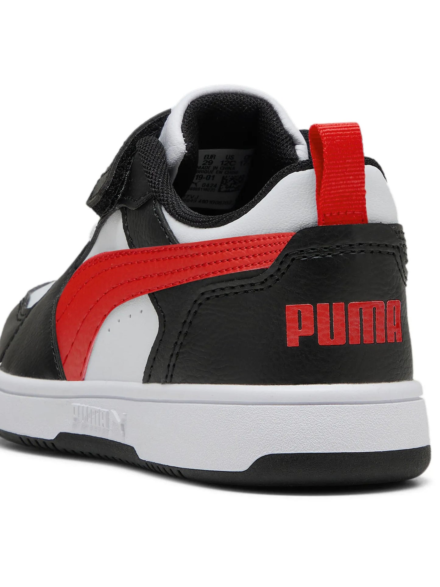 SNEAKERS REBOUND V6 LOW PUMA DA BAMBINO BIANCO ROSSO