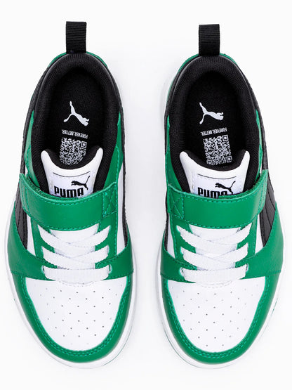 SNEAKERS REBOUND V6 LOW PUMA DA BAMBINO BIANCO VERDE
