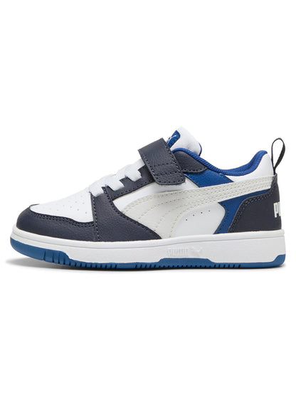 SNEAKERS REBOUND V6 LOW PUMA DA BAMBINO BIANCO BLU