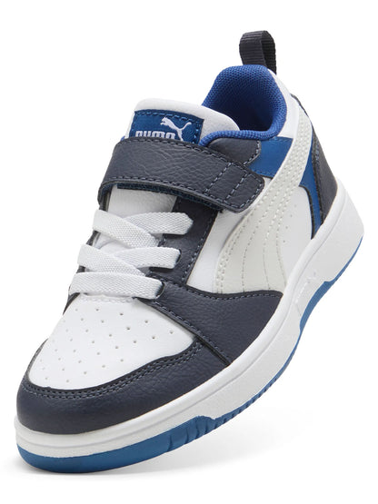 SNEAKERS REBOUND V6 LOW PUMA DA BAMBINO BIANCO BLU