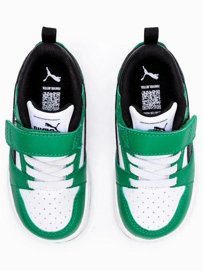 SNEAKERS REBOUND V6 LOW PUMA DA BIMBO BIANCO VERDE