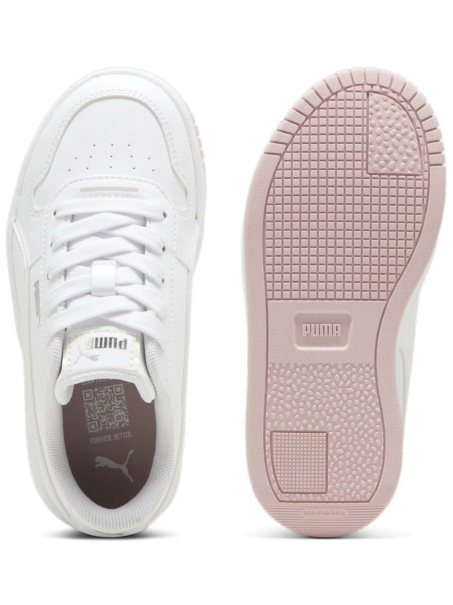 SNEAKERS CARINA STREET HOLO PUMA BAMBINA BIANCO ROSA